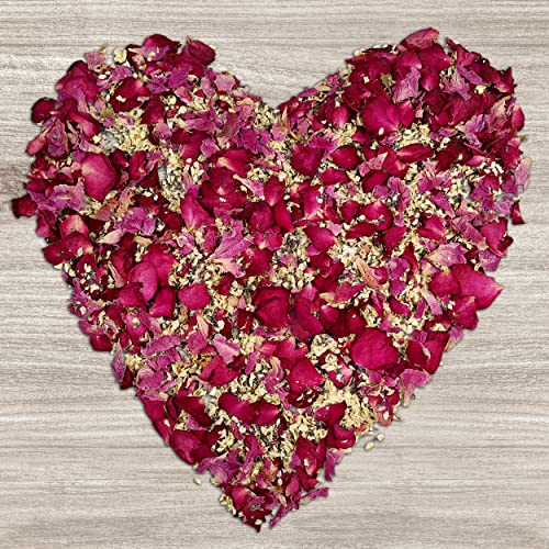 Natural 100% Biodegradable Confetti Wedding | 1 LITRE of Dried Flowers Confetti: Big Rose Petals and Mixed Petals | Eco-Friendly & 100% Biodegradable | Suitable for 10-12 Guests - Image 4