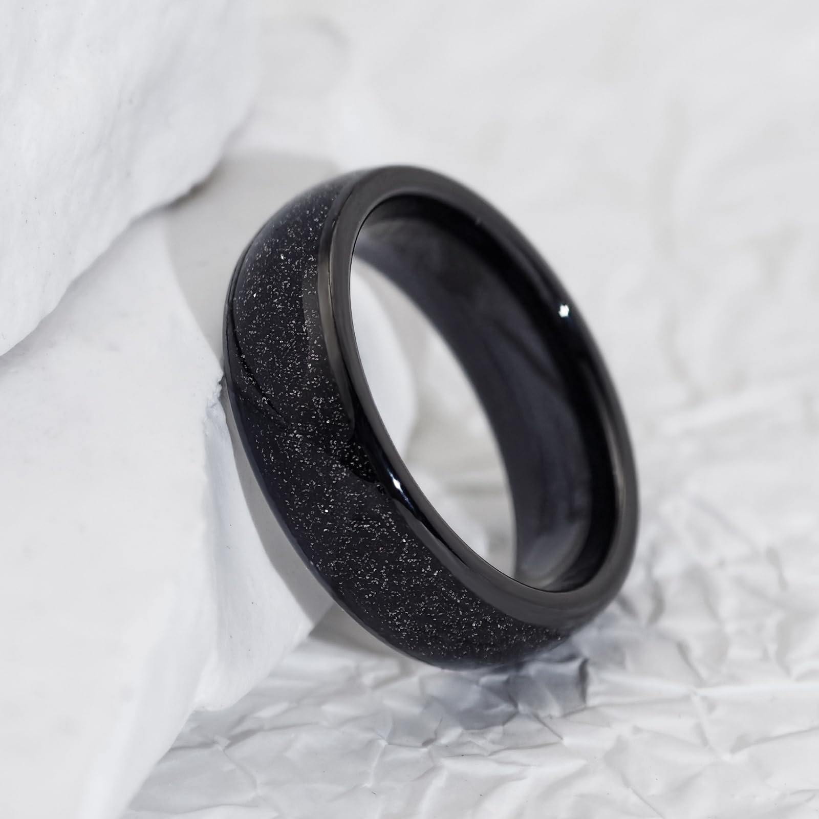 Opal Galaxy Fragment Inlay RFID Smart Ring Ceramic Epoxy ID T5577/IC CUID (GEN2) Chip Rewritable Clone 125kHz/13.56mHz Access Control Lock KeyCards Ring (US #11, IC CUID (GEN2) Chip)