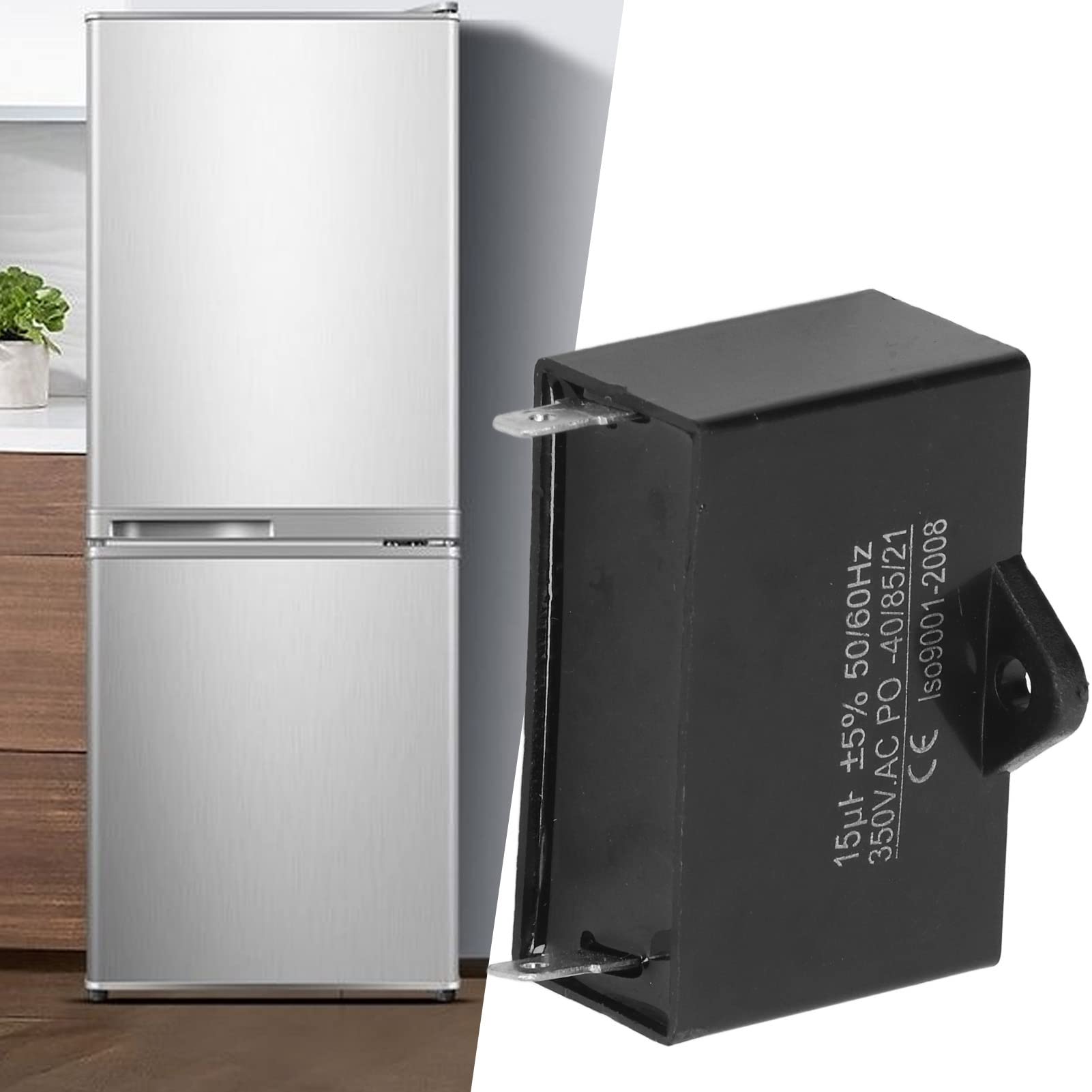 YYQTGG Gasoline Generator Capacitor, Ceiling Fan Motor Capacitor 350VAC 15uf 50/60Hz High Temperature for Air Pump