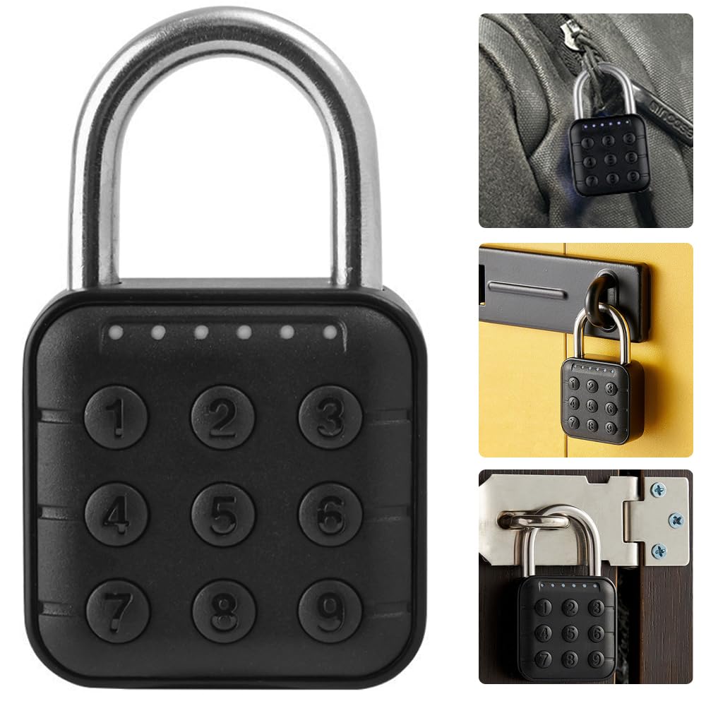 Rubik Electronic Padlock Digital Classic Lock, 6 Digit Combination Password Lock for Gate Door, Warehouse, Shop, Business, Tool Box, School, Gym, Bicycle, Cabinet