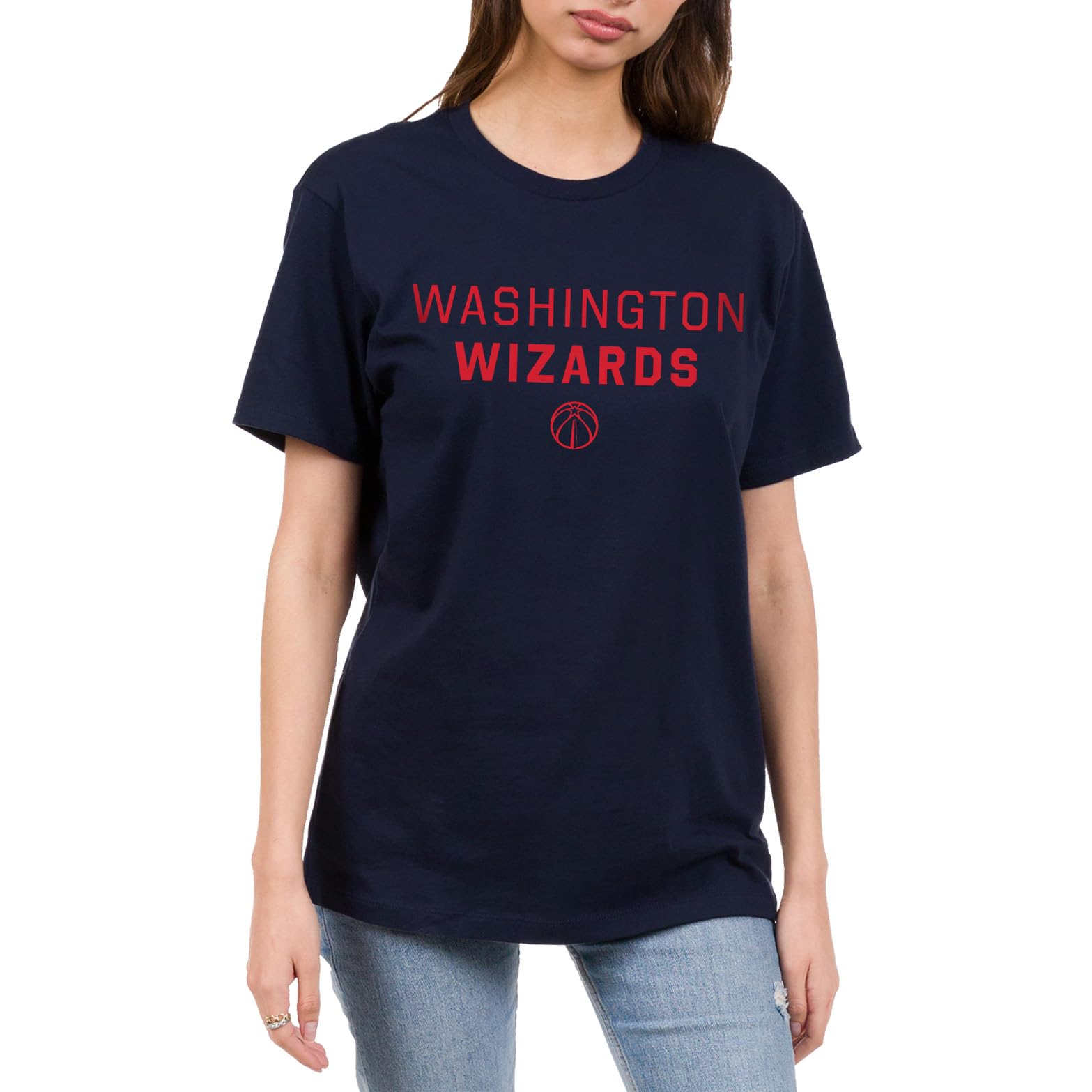 Junk Food NBA - Core Stacked - Officially Licensed Adult Short Sleeve Fan Tee for Men and Women, Navy, 3XL - Image 2