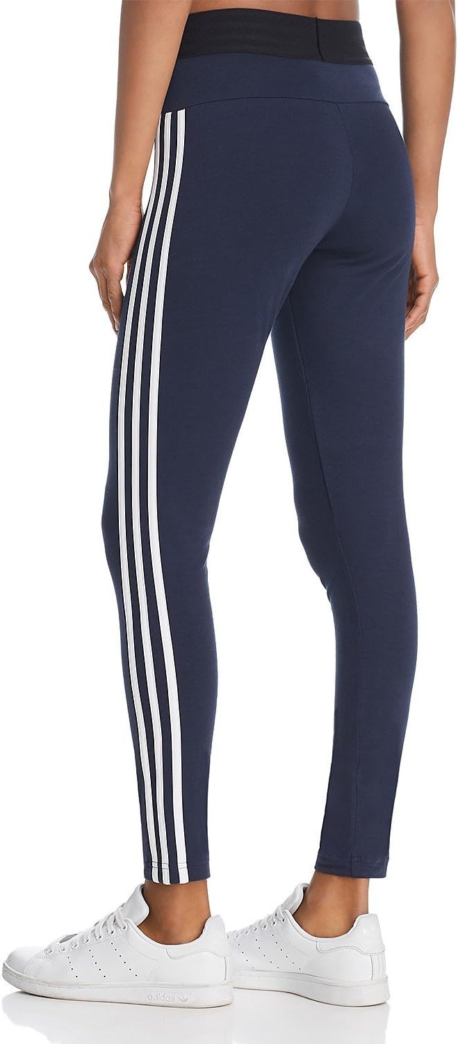 adidas Women's Essentials Fitted Full Length Workout Fitness Gym Training Pilates Yoga Pants Leggings X-Small Legend Ink/White