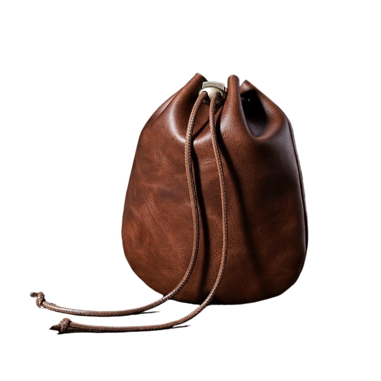 AYWTIUN Leather Drawstring Pouch Leather Drawstring Pouch Coin Holders Earphone Storage Case Jewelry