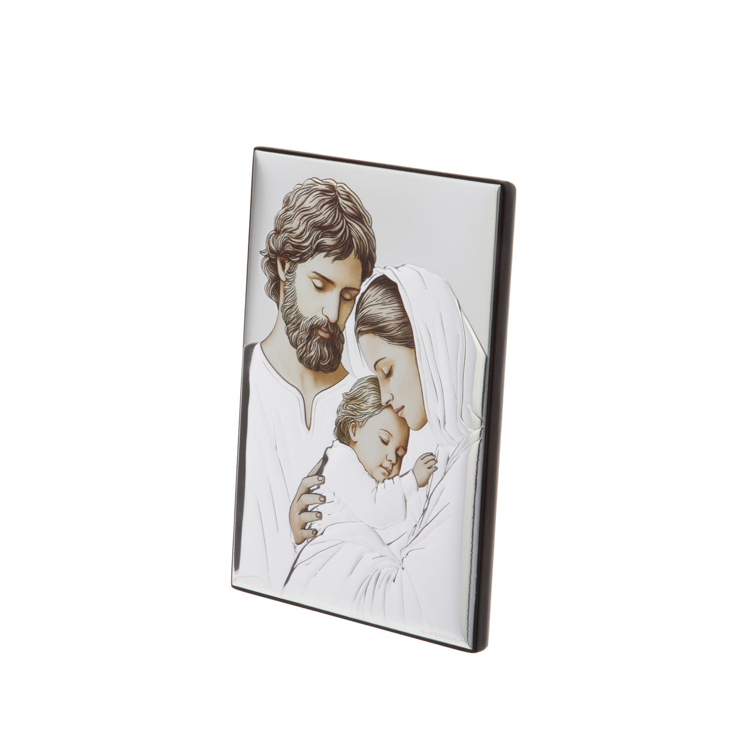 BELTRAMI Icona Sacra Famiglia 14x10 cm con Argento Miro Silver
