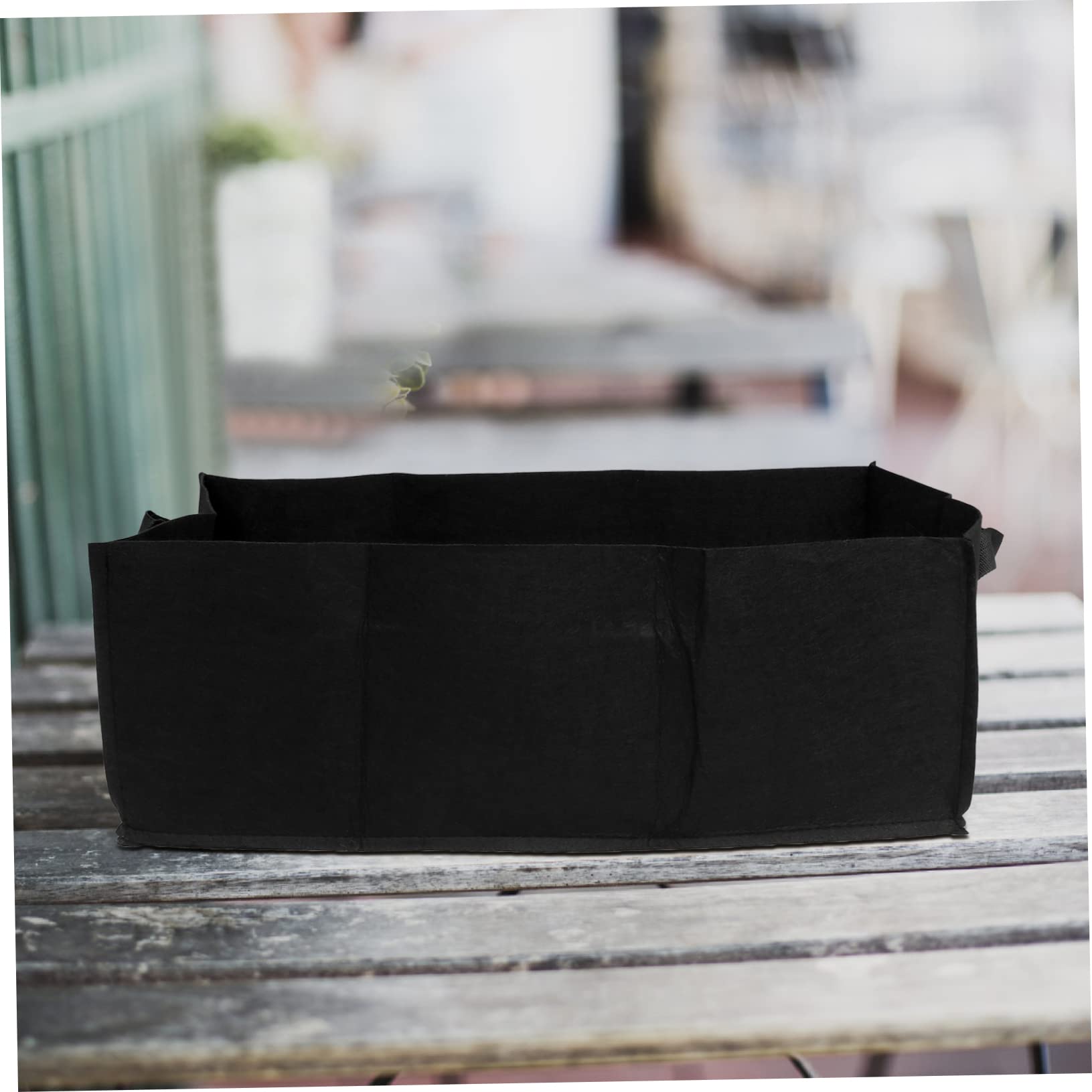 YARNOW 6stücke Quadratische Pflanztaschen Für Gemüse Pflanzen Blumen Wiederverwendbar Leicht Mit Abfließen Von Wasser Für Balkon Garten Gewächshaus Schwarz Große