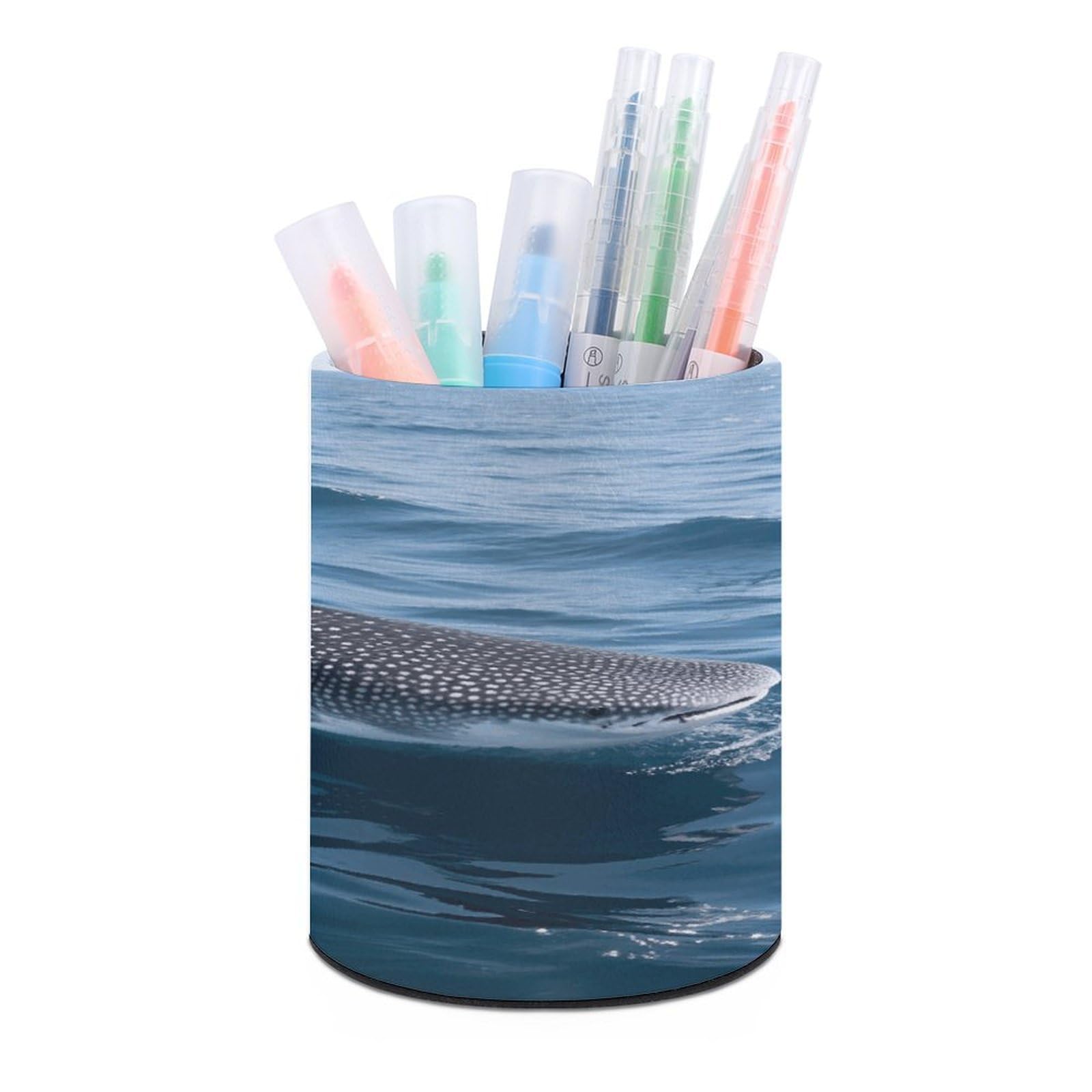 VstaDank Whale Shark Pen Holder for Desk Makeup Brush Holders Stylish Pen Cup Cute Pencil Cup Round Pencil Holder Decor Brush Scissor Holders for Multifunctional Office Supplies