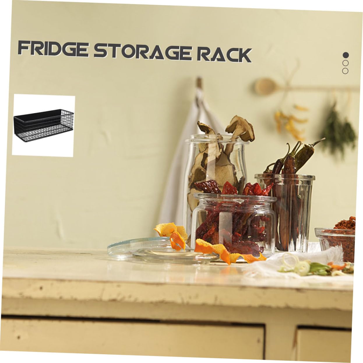 Cabilock 2piezas Estante Magnético para Refrigerador Nevera Diseño de Esquinas Redondeadas Resistente al Desgaste para Almacenamiento de Botellas y Frascos de Especias en Cocina o Comedor