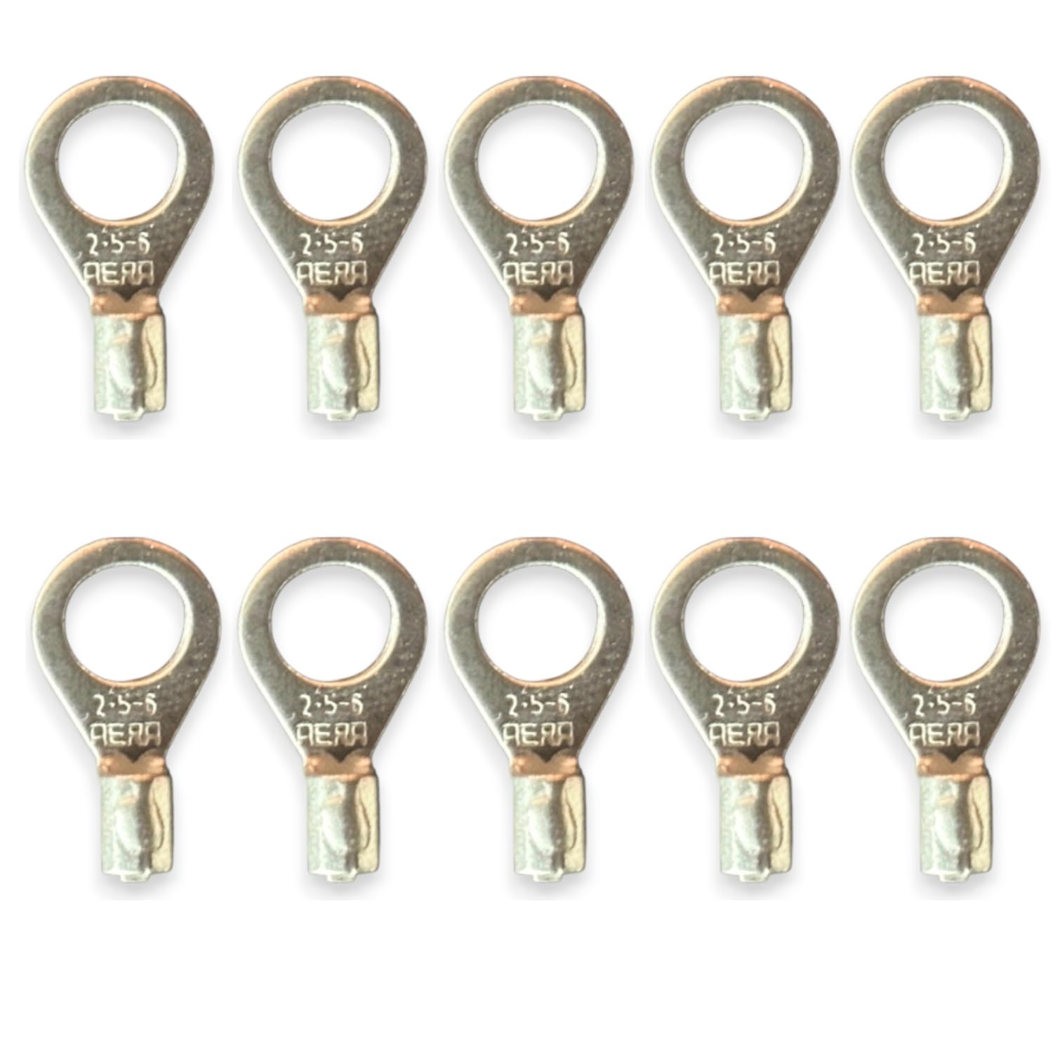 ASOT Copper Cable Lug | 2.5SQMM CU 6MM HOLE | Pack of 10 | Heavy Duty Wire Connector for Solar, Inverter & Battery Use | Tin Plated Ring Type Terminal Lug-image-44