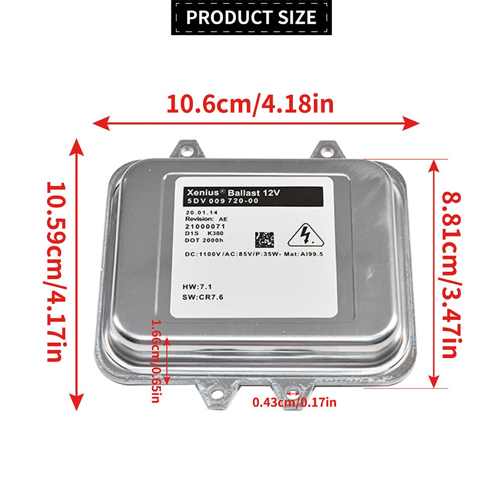 Centralina per fari allo xeno, ballast per fari allo xeno compatibile con Opel Astra J Insignia 5dv 009 5DV00972000 1232335