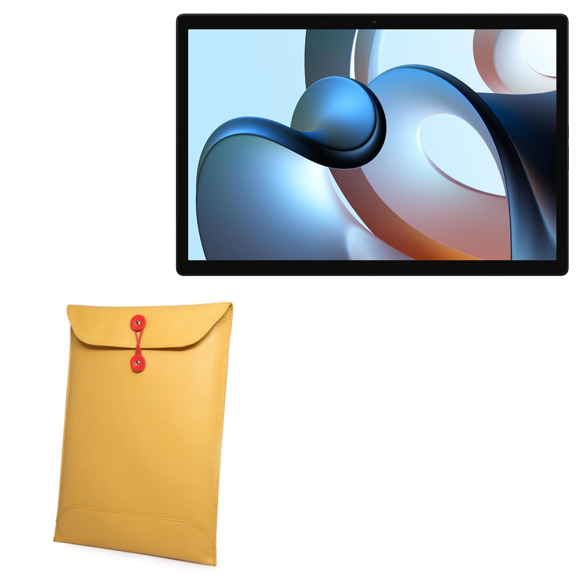 BoxWave Case Compatible with Xiaomi Book S (12.4 in) - Manila Leather Envelope, Retro Envelope Style Hip Cover