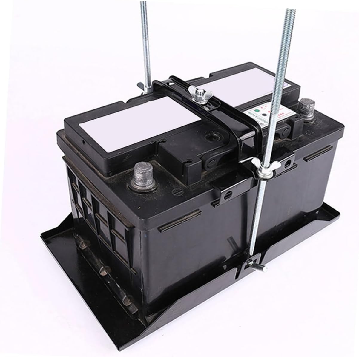 Zerodeko 1sets Adjustable Battery Hold down Tray and Bracket Metal Clamp for Boat Car and