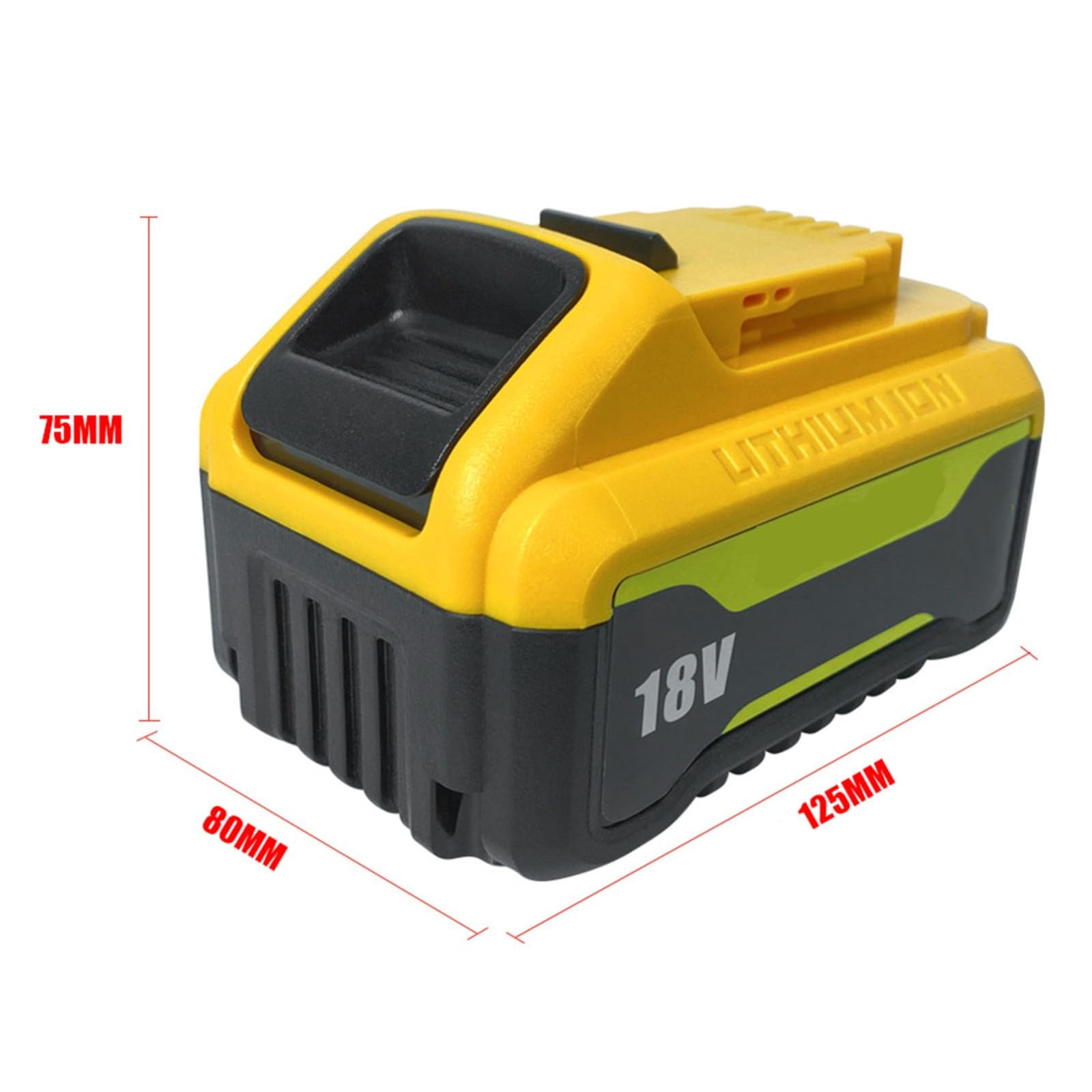Batteria di Ricambio 18V/20V 8AH 10AH 12AH Batteria Ricaricabile Agli Ioni di Litio Compatibile con Gli Elettroutensili DCB200 DCB205 20V,10Ah