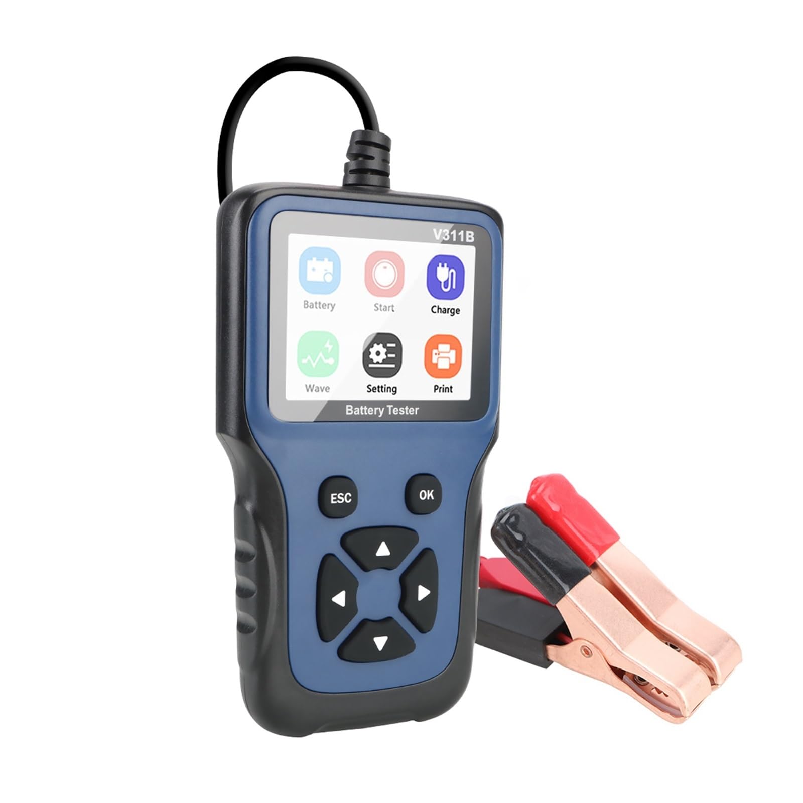 Comprobador de Baterias, Herramienta de diagnóstico automático, comprobador de cargador de batería de coche de 12 V, analizador de carga, herramientas de análisis de carga automotriz V311B