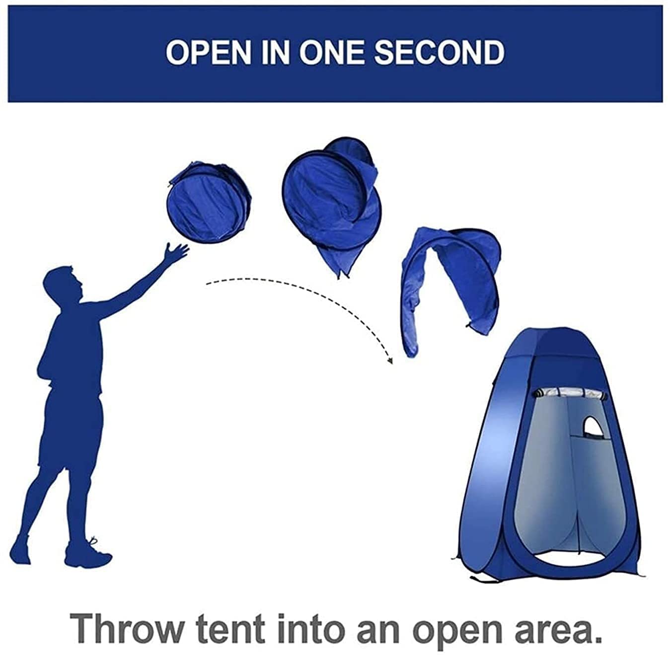 Toilettenzelt Pop Up Campingzelte Mobiles Sichtschutz-Toilettenzelt Im Freien Wasserdichtes Pop-Up-Zelt Wasserwechsel-Duschzelt Camping Aus Tragbarer Aufbewahrung Pop-Up-Zelte