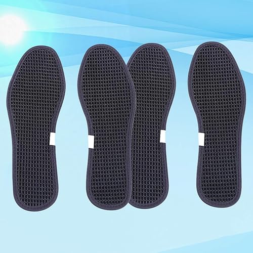 Miniatura 8 de Exceart Plantillas de zapatos de carbón de bambú, plantillas de malla, absorbentes del sudor, antiolor, almohadillas para zapatos, desodorantes para