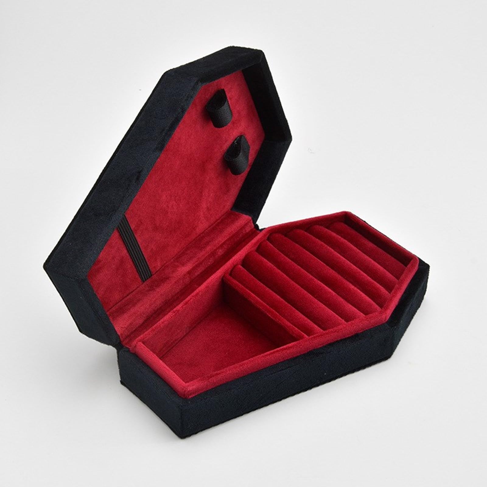 6 Boîtes à Bijoux En Velours Noir - Coffrets Cadeaux Pour Boucles D'oreilles, Colliers - Dimensions 5.8x5.2x3.5cm - Idéal Saint-Valentin, Noël, Mariage