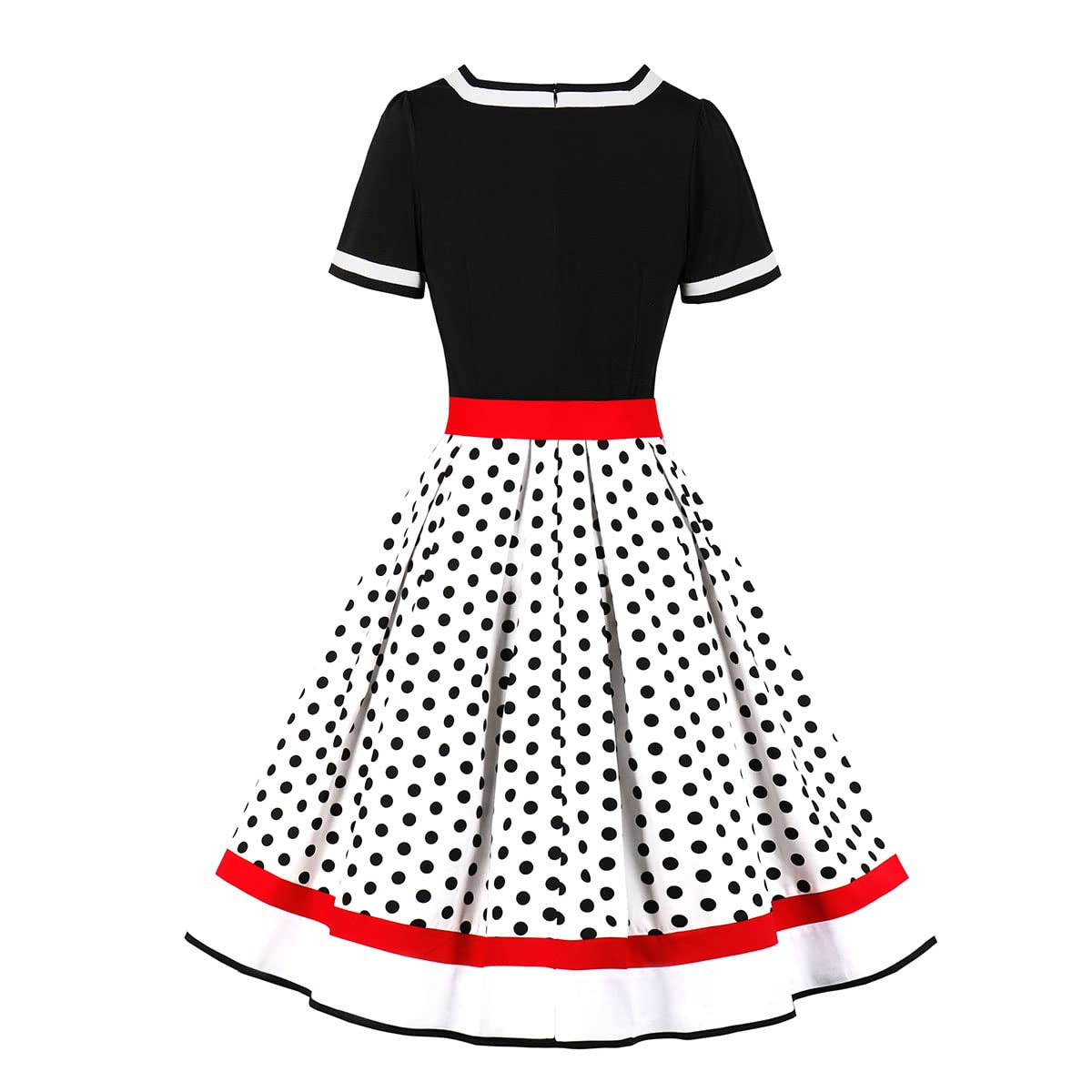 Abito da donna vintage a pois anni '50, Rockabilly Halter Audrey, abito da sera con motivo floreale