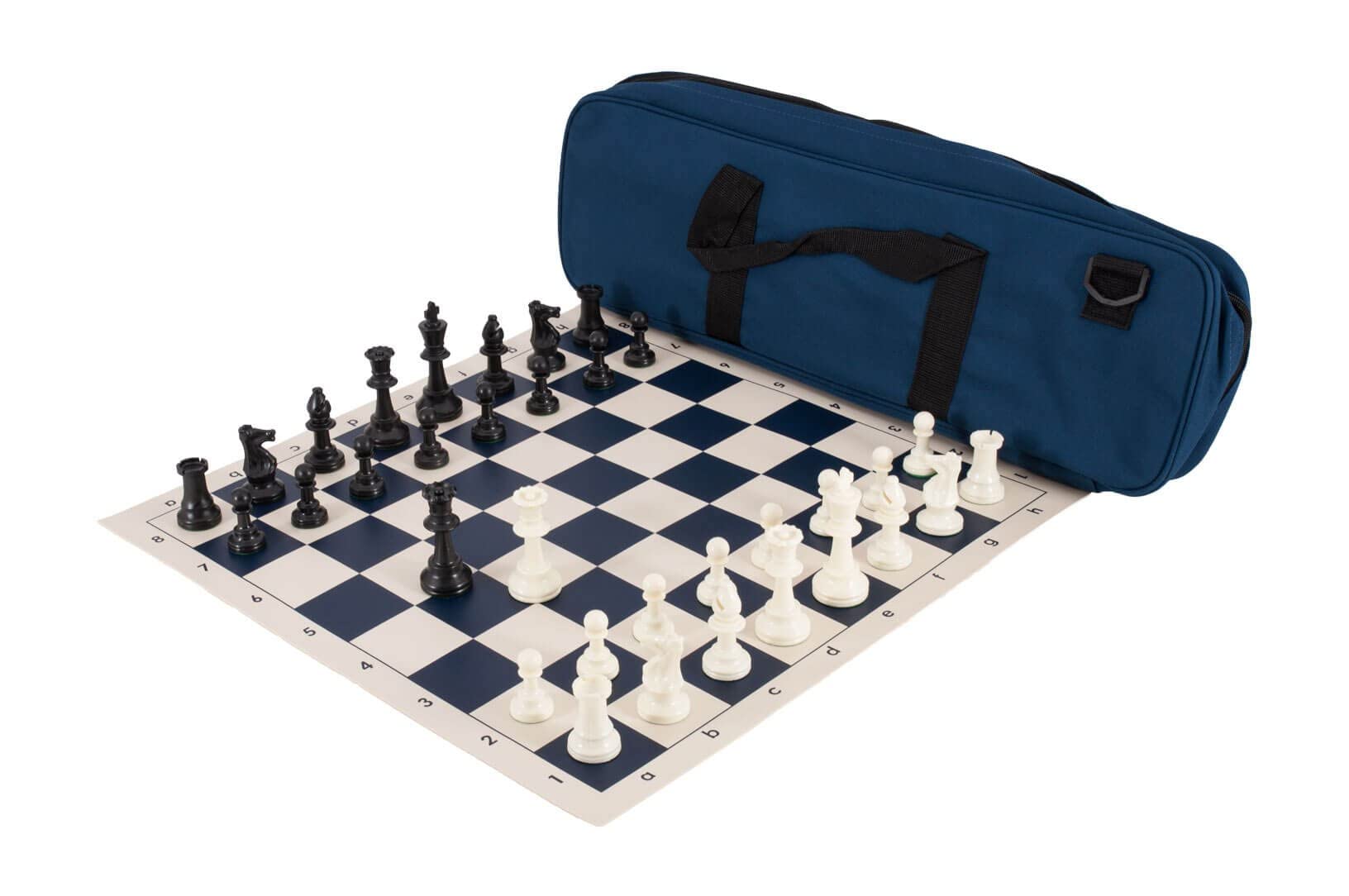 Amazon | Deluxe Chess Set Combination - Triple Weighted - Navy