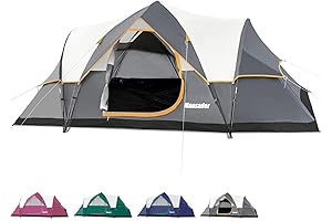 Mansader 6 Person Family Camping Tent: Waterproof, Windproof, and Easy to Set Up