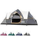 Mansader 6 Person Family Tent,Pop Up Automatic Tent for Outdoor Camping Family Hiking Travel (Grey) gallery image