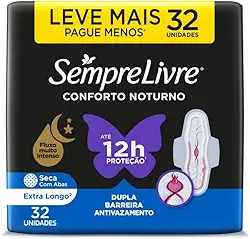Sempre Livre Adapt Plus Noite e Dia Seca - Absorvente Externo Nortuno, 32un