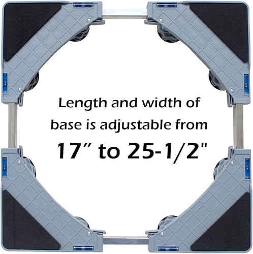 Miniatura 5 de MaxWorks 50835 - Soporte para lavadora con 4 ruedas de bloqueo y 8 pies fuertes, electrodoméstico capacidad de 660 libras, base móvil ajustable para