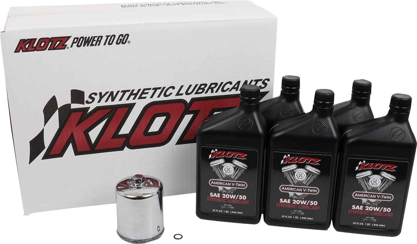 Amazon.com: Klotz 4 Quart 20W/50 Synthetic Motor Oil Change Kit