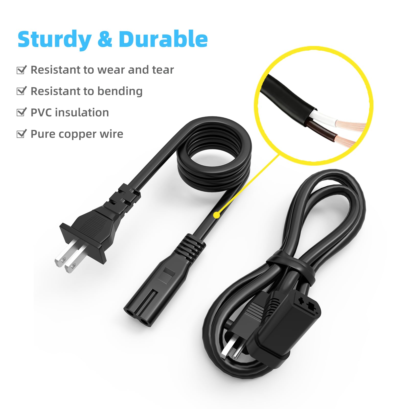 Fuente de alimentación reclinable de alimentación, cable de alimentación reclinable de repuesto, adaptador CA/CC de 2 pines 100-240 V, transformador de conmutación de calidad 29 V 2 A, pieza de