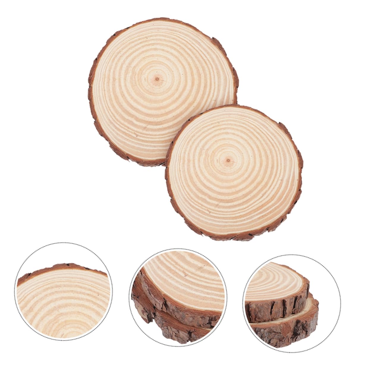 SUPVOX 2 Piezas de Piedras Decorativas para Jardín de Madera Beige Superficie Delicada, Adoquines Portátiles Ideales para Decoración Exterior y Paisajismo