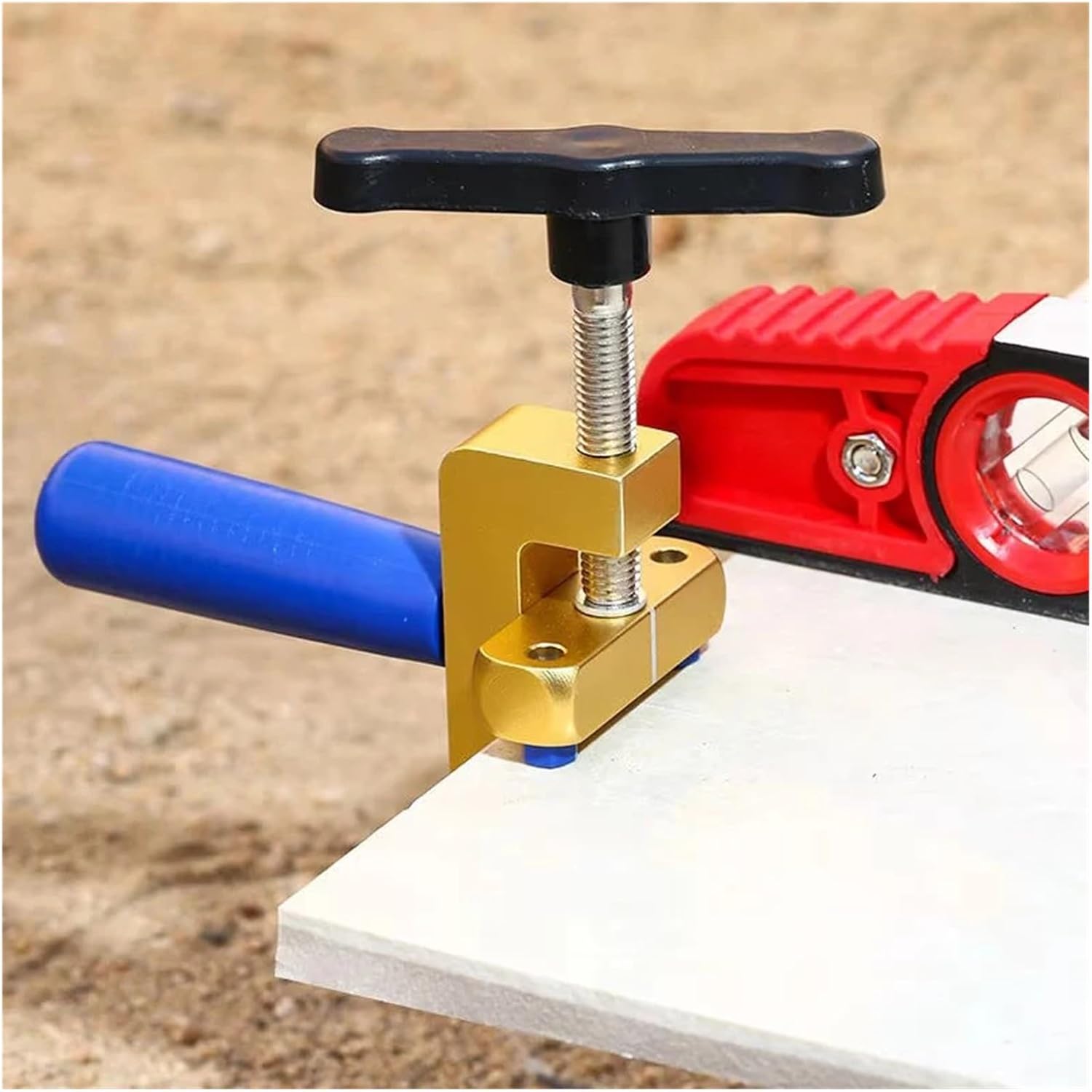 Glass Cutter Tool, 2-in-1 Glass Ceramic Tile Cutter with Knife Wheel Diamond Roller Cutting Machine Opener Breaker Tool Set,DIY Glass Cutting(Yellow-Set)