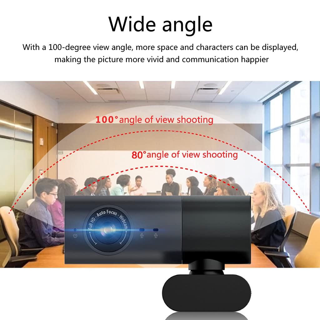 Cámara web USB 1080p con enfoque automático de red, micrófonos duales, alta definición, transmisión en vivo, cámara de computadora, altavoz integrado