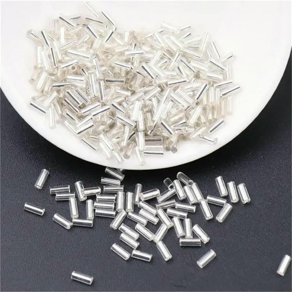 Cuentas de tubo rellenas de plata de 2 x 2 mm, 2 x 4,0 mm y 2 x 6 mm, cosidas a mano, cuentas de arroz, accesorios para pulseras hechas a mano, venta al por mayor. - dorado 3-2 x 4,0 mm (20 000 un