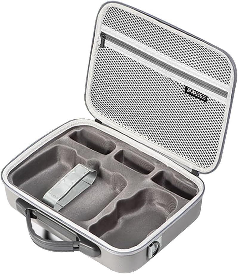 Carrying Case for DJI Mini 3 Pro, DJI Mini 3 Pro Drone Dag, Portable Storage Bag Hard Shell Travel Case with Strap, Mini Drone Controller Shoulder Bag Case Handbag for DJI Mini 3 Pro, Light Grey, Mini 3 Pro