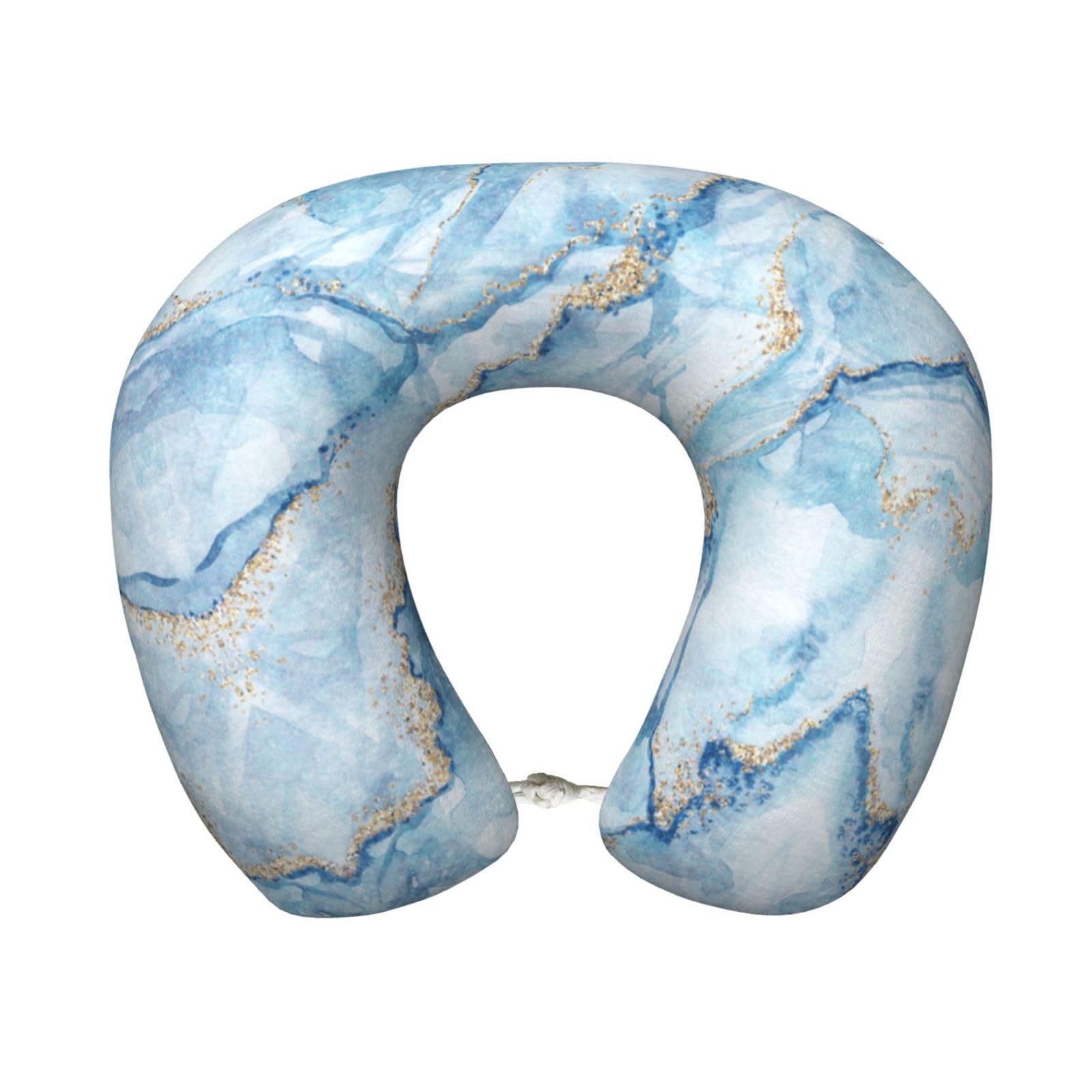 ENSFTF Travel Pillow Cozy Soft Microfiber Memory Foam Neck Pillow Head Support Soft Pillow for Sleeping Rest Airplane Car Home Use