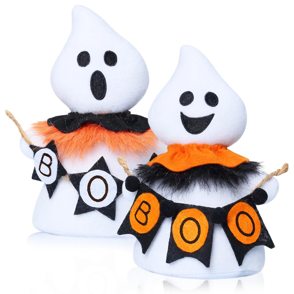 PyrrlicToy Halloween Ghost Plush, 2pcs Horror Killers Plush Doll, The Dark Toys Plushies, Ghost-face Soft Toys Halloween Plush Boys Girls