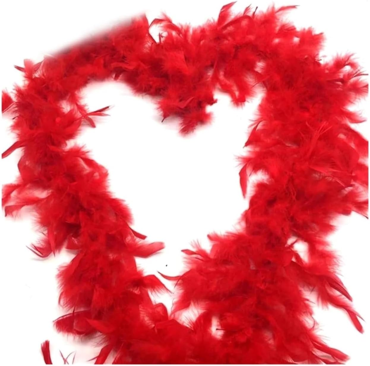 Feather Boa 2PCS Turkey Feather Boa 2 Meter 40g 60g 90g for Carnival Party Dress Clothes Costume Scarf Shawl