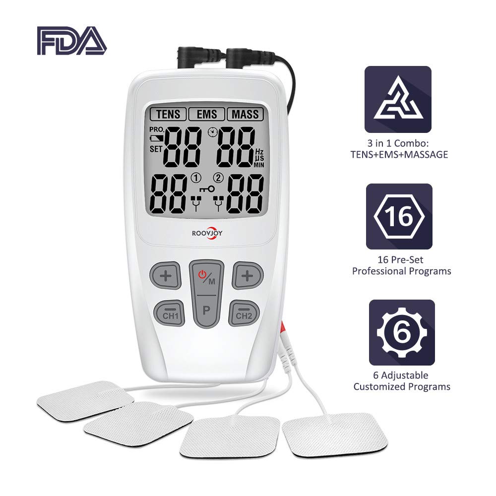 TENS-EMS-Massage Plus Elektrostimulationsgerät R-C4D / digital mit 22 Programme