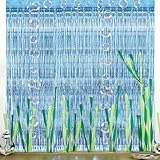 Gemscream 34 Pcs Sponge Birthday Party Decorations Ocean Theme Birthday Decorations Blue Tinsel Foil Fringe Curtain Paper Flowers Decor Crepe Paper Streamer for 25 Year Later Sea Photo Prop Pool Party