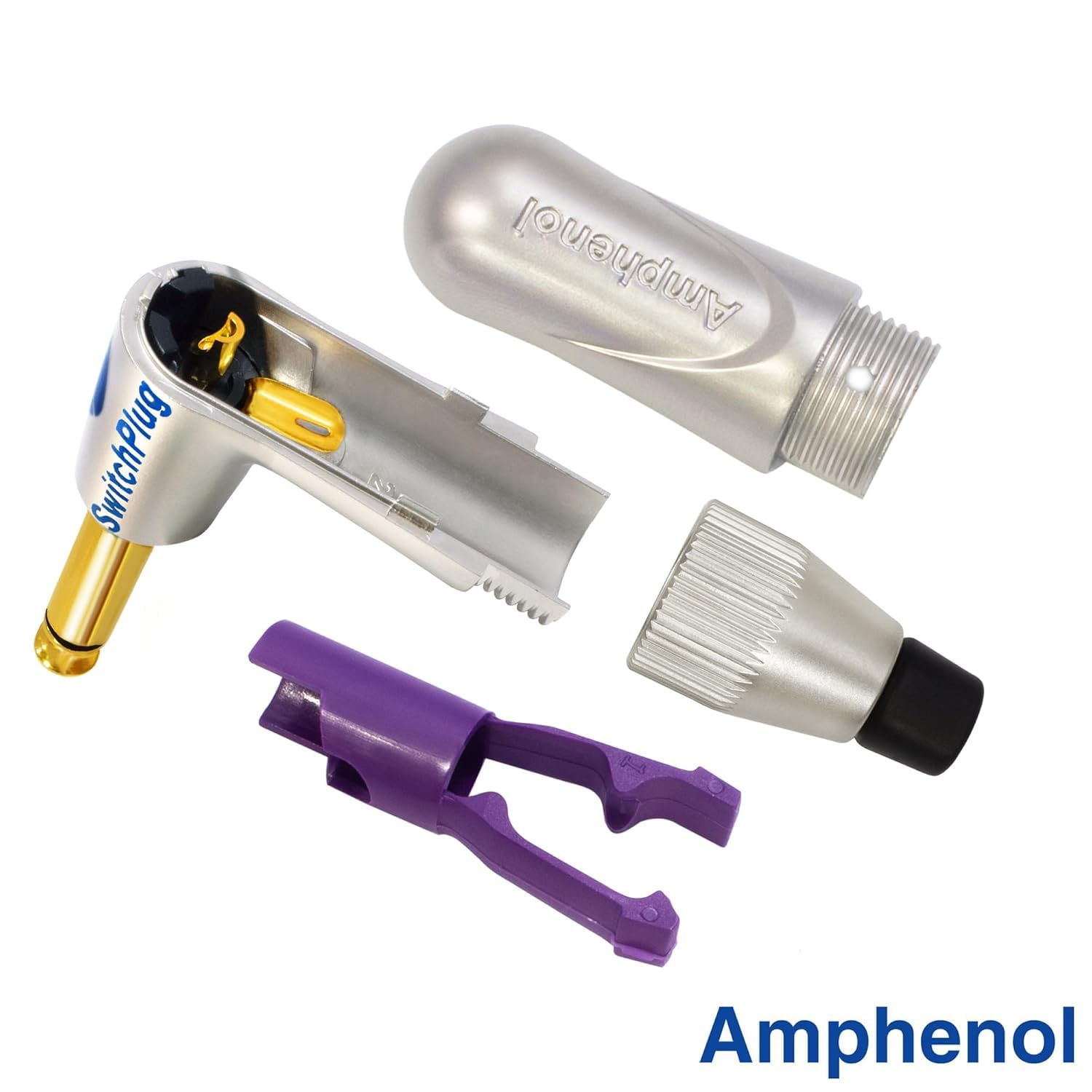 WBC-PRO-Guitarra de 25 pies – 20 AWG – Baja tapa (18pF/ft) – Grado profesional – a base de grafito – Cable de instrumento de guitarra de doble blindaje con Amphenol recto – en ángulo (silencioso) ¼