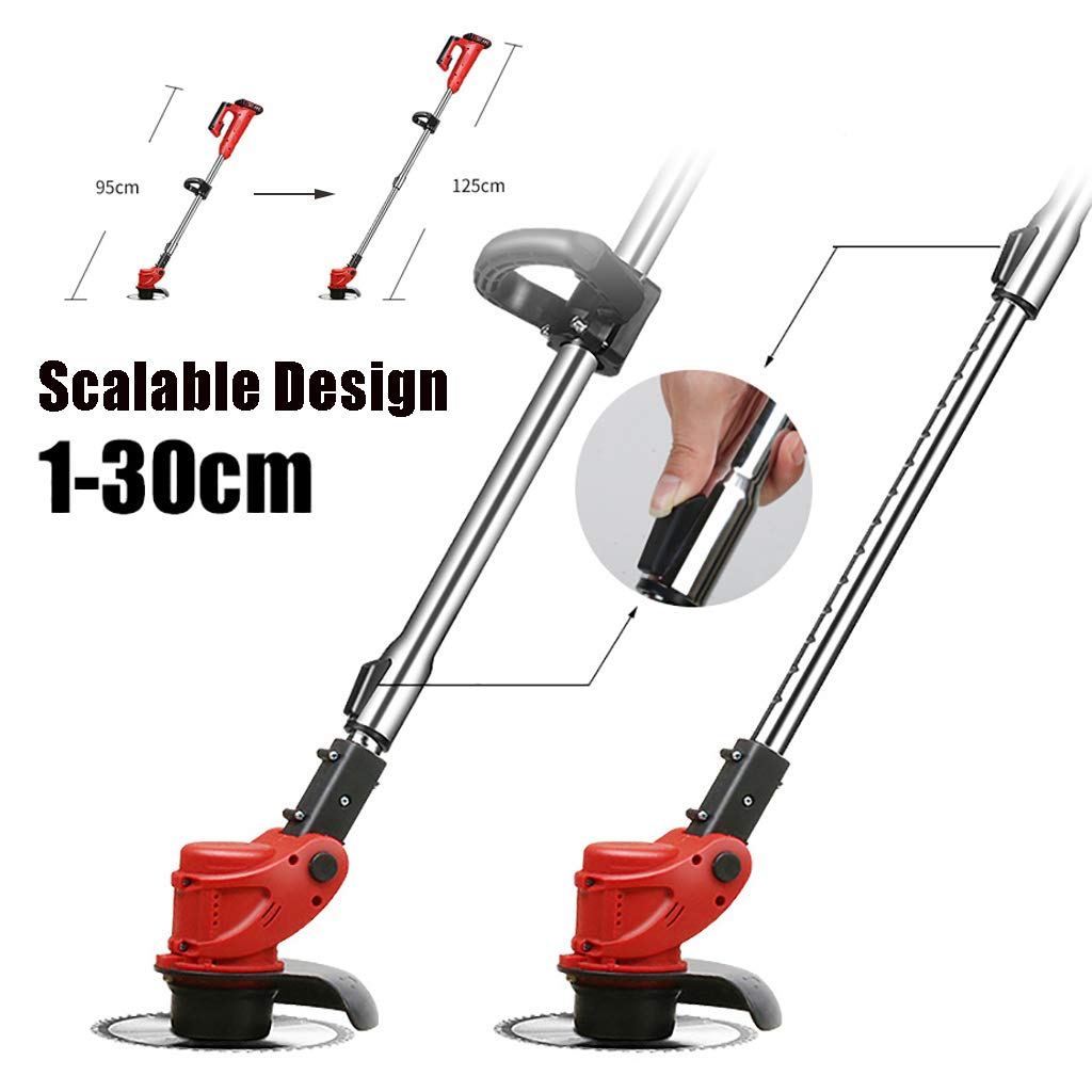 Falciatrice Elettrica per Uso Domestico, Tosaerba Telescopica, Tagliaerba Elettrico da Giardino per Siepi di Rami di Albero Strumento per la Cura del Giardino Fai da Te - Rosso
