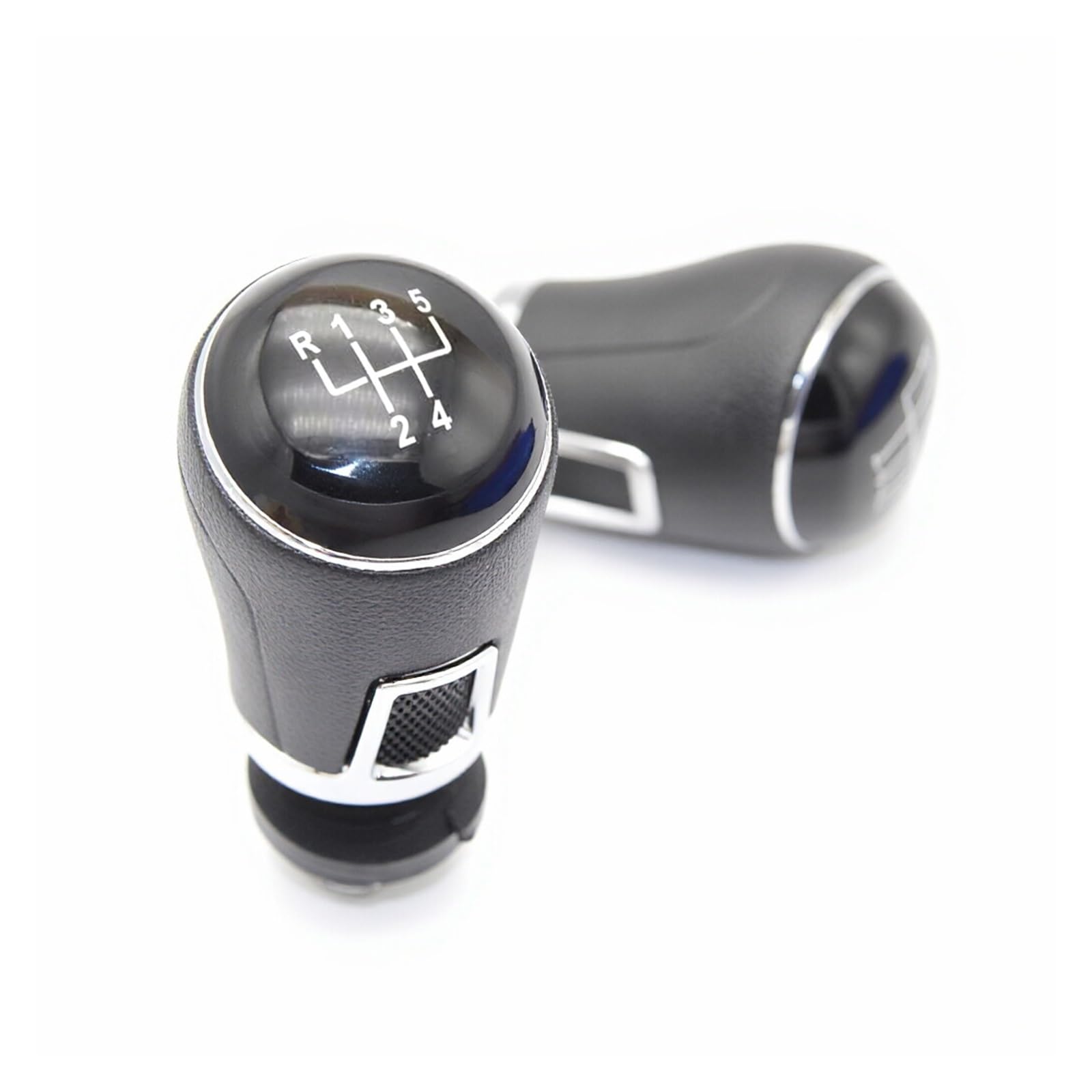 QWQAAB Manual Gear Knob for VW for Passat B7 2011-2015 Black Manual Gear Shift Knob PU Gaiter Boot 5/6 Speed 12mm(5 Speed Knob)