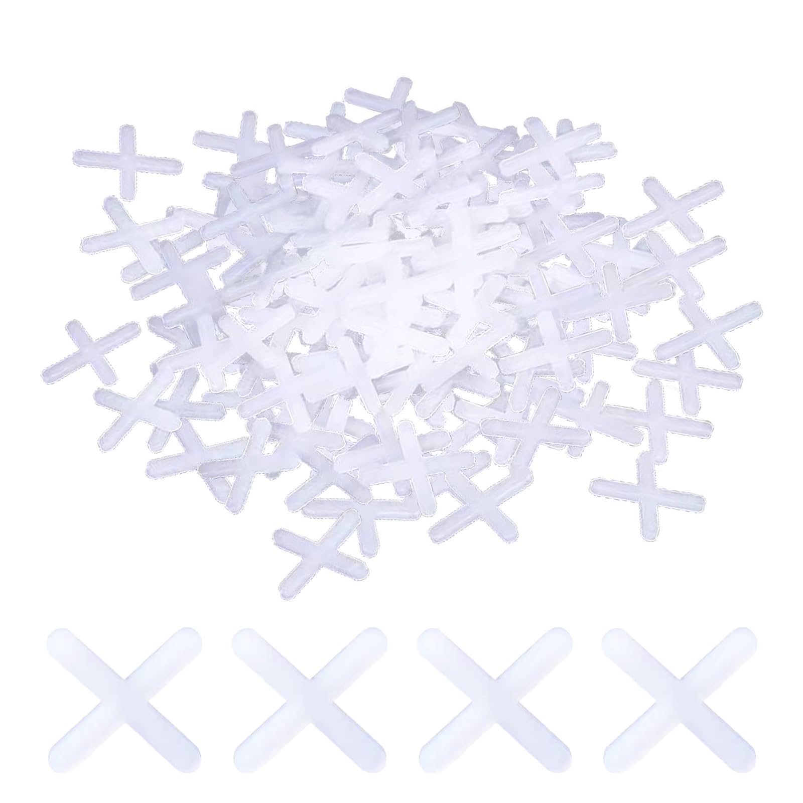 500Pcs Tile Spacers 3mm Wall Floor Tile Plastic Cross Spacer for Tile Fixing Mat Road Mat Garden Slab Tile Leveling, White