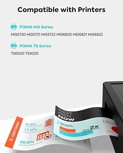 Miniatura 3 de TESEN Cartucho de tinta de repuesto compatible para Canon 270 XL 271 XL PGI 270XL CLI 271XL con uso gris con impresora Canon PIXMA MG7720 PIXMA