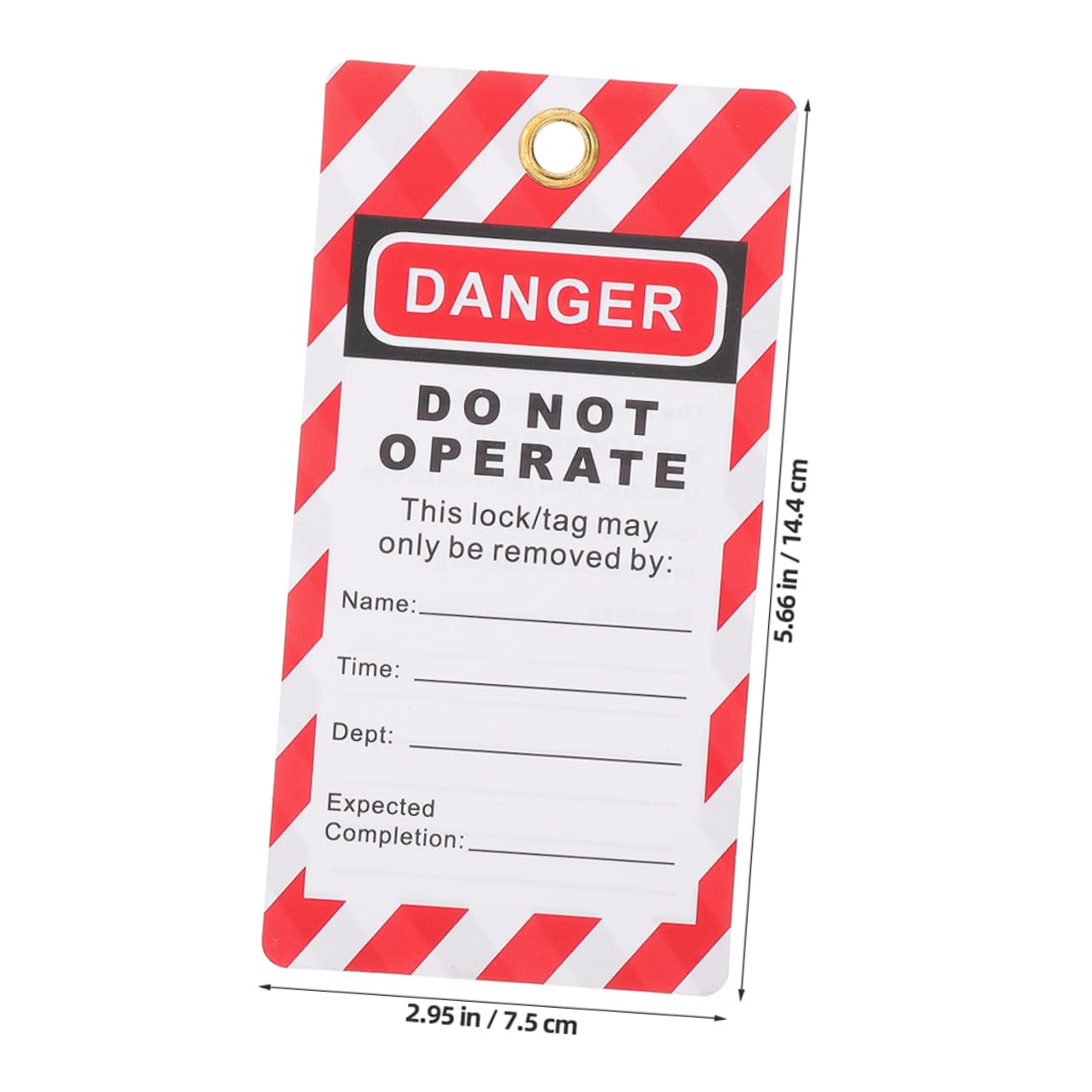 Cabilock Tags for Equipment Repair 6-Pack Industrial Safety PVC Warning Labels Outdoor Use