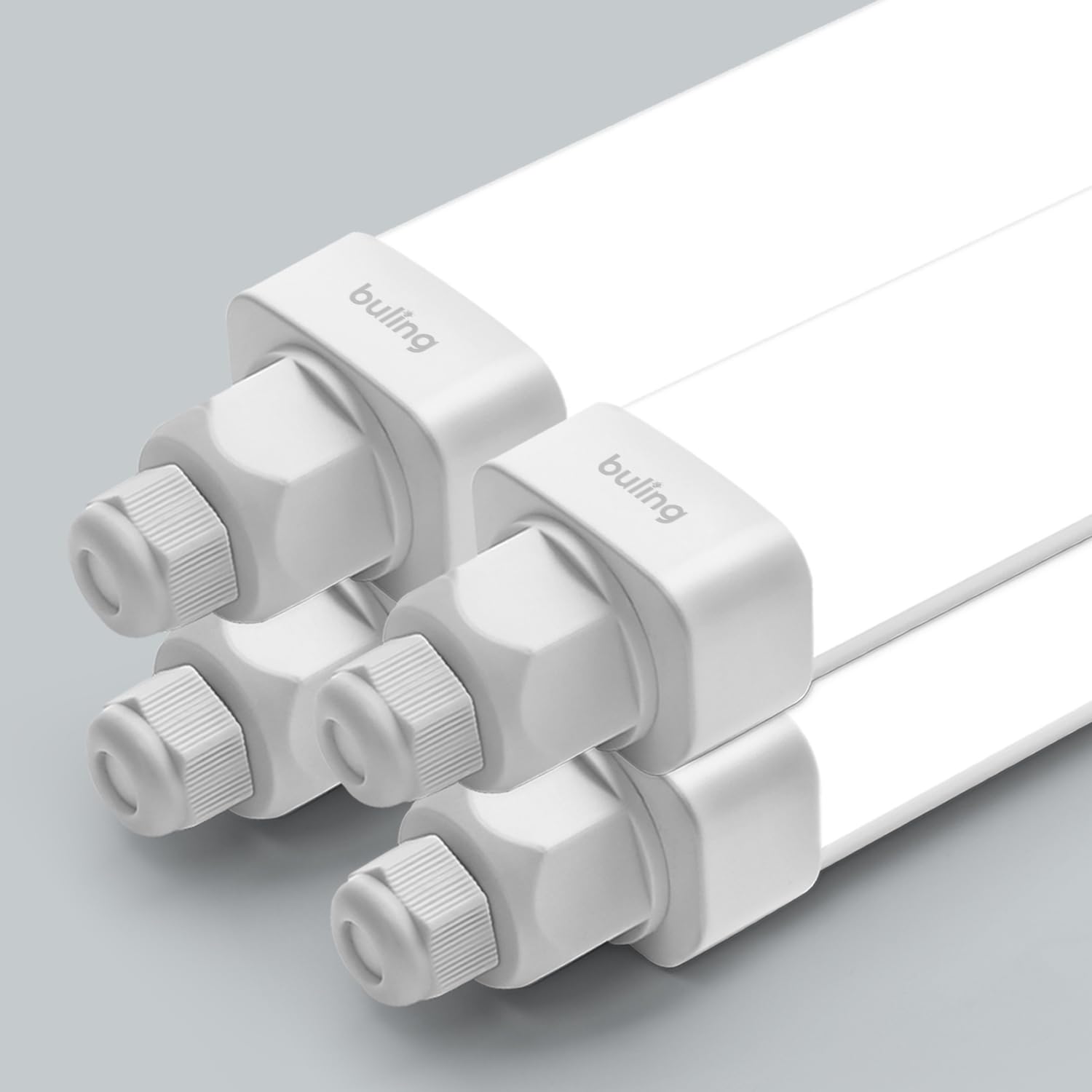 4er Feuchtraumleuchte Led 60cm, Buling 18W 1800LM 4000K LED Wannenleuchte, Verknüpfbar Led Kellerleuchte, Wasserfest IP65 Werkstattlampe Feuchtraum Deckenleuchte Röhre für Garage Büro Warenhaus Keller