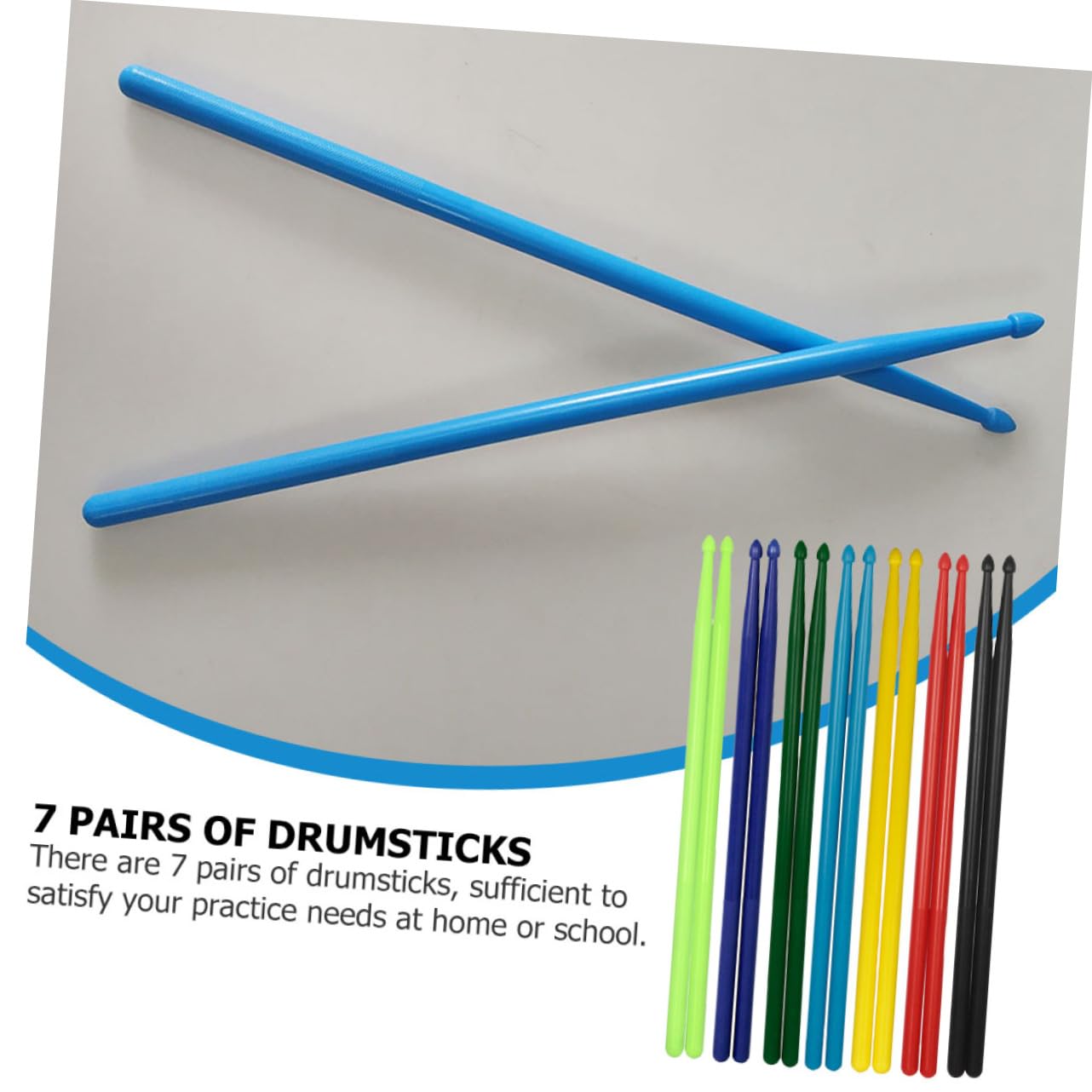 UPKOCH Set Di 7 Paia Di Bacchette in Nylon Per Batteria Jazz 5a Varietà Di Colori Per Principianti E Musicisti