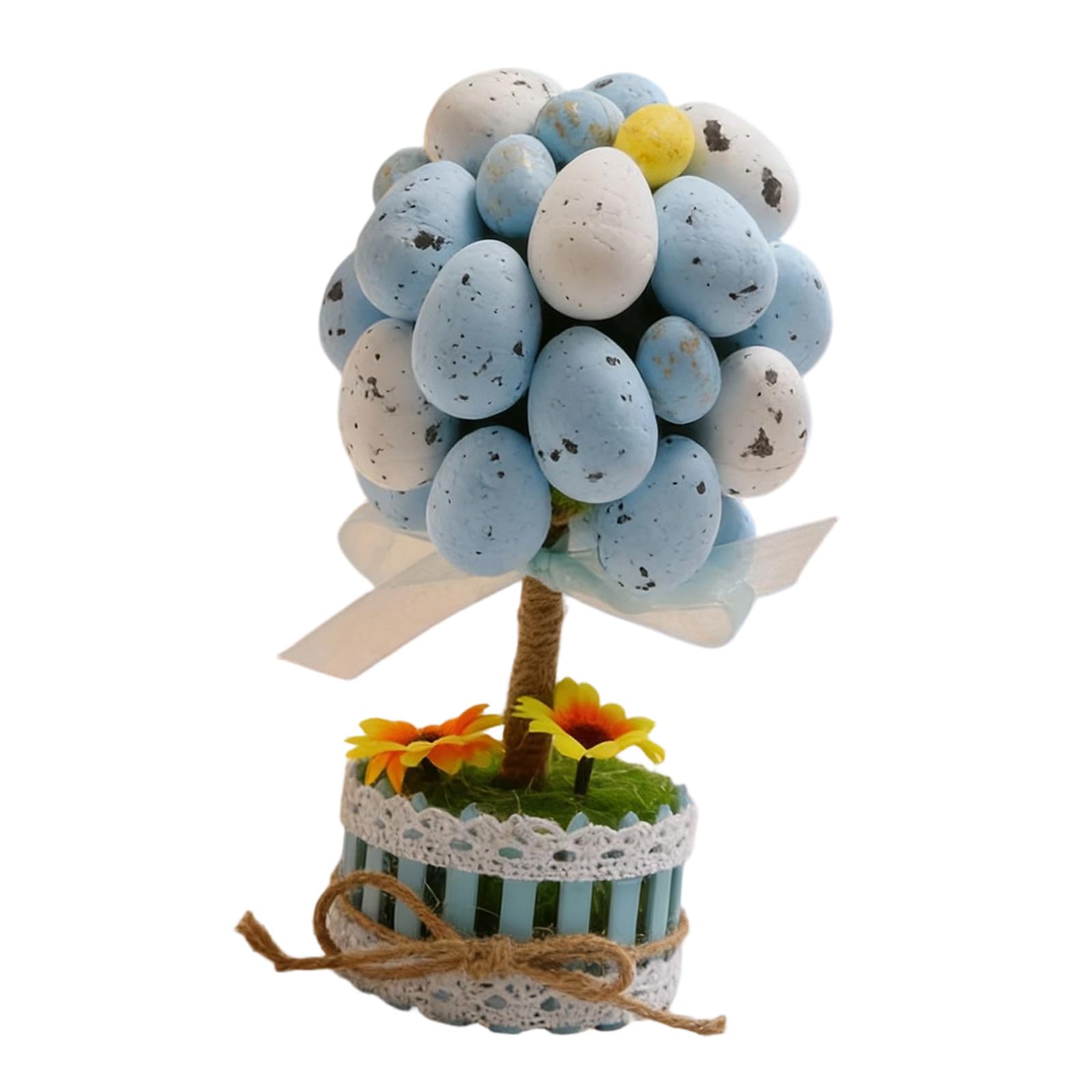 carotoe Festival Easter Eggs Tree Decoration Shatterproof Foam Eggs Tree Ornament for Living Room Bedroom Tabletop Display Decoration