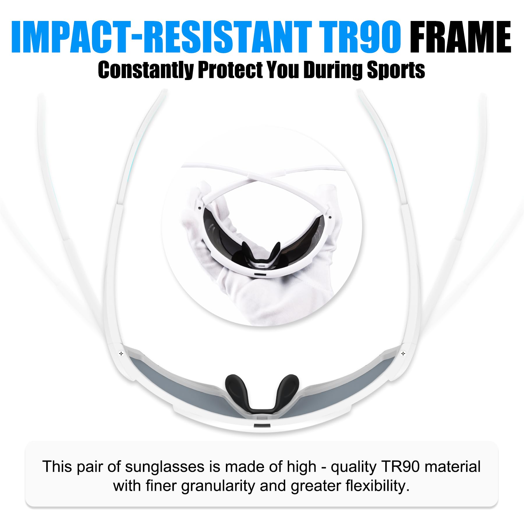 X-TIGER Gafas Ciclismo Hombre Polarizadas Gafas Ciclismo con 5 Lentes Intercambiables UV 400