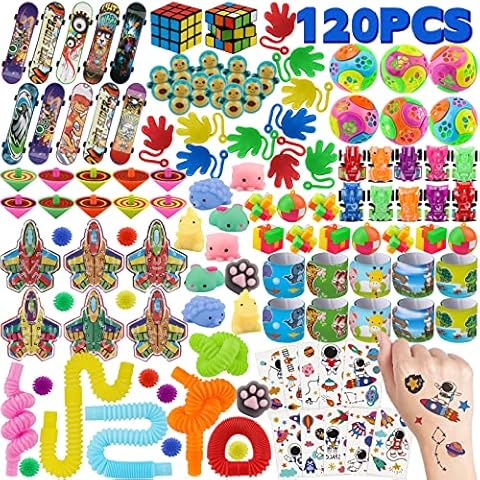 nicknack Kids Party Bag Fillers Unisex, 120PCS Assortment Toys for Boys Girls Classroom Prizes Rewards Goodie Loot Bag Fillers Birthday Party Gift Favours Cover