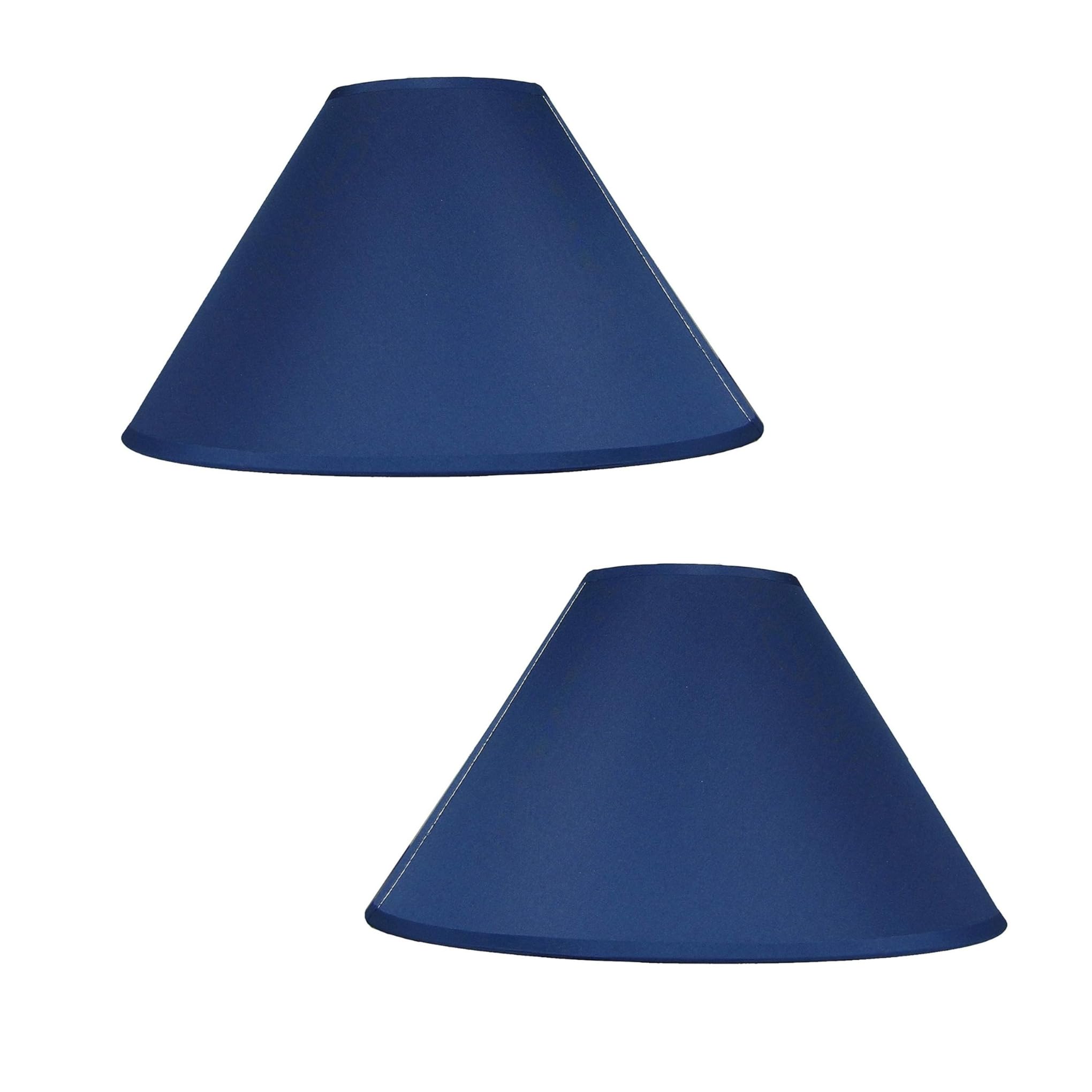 Loxton Lighting Navy Pack Of 2 - Empire Cotton Coolie Lamp Shades For Table Lamps And Pendant Ceiling Lights - 35Cm Dia (Navy)